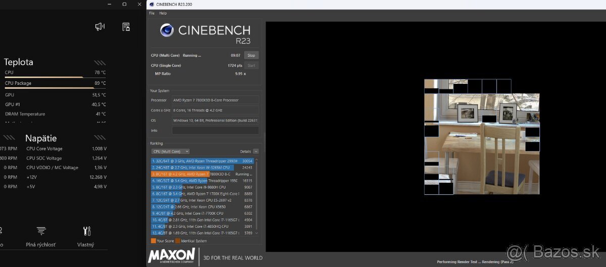 Predam AMD Ryzn 7 7800XD - 3