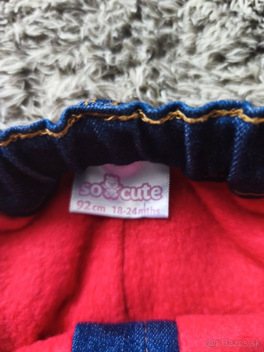 Dievčenské zateplené džínsy - 3