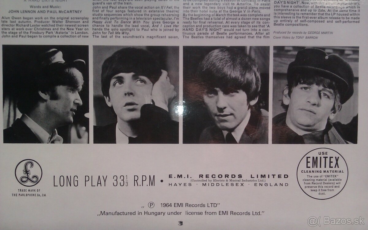 LP platňa BEATLES - A hards days night - 3