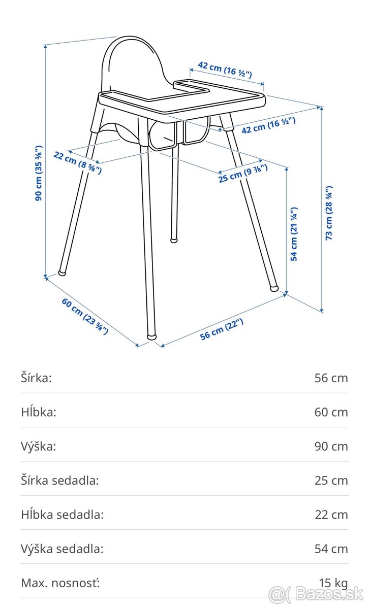Detská jedálenská stolička Ikea Antilop - 3