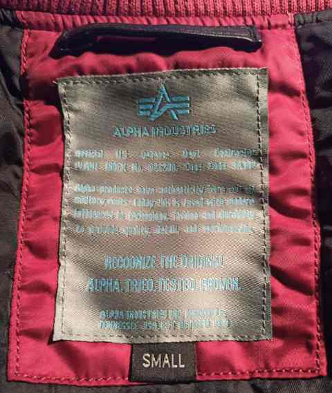 Bunda ALPHA INOUSTRIES - veľkosť Small - originál - 3