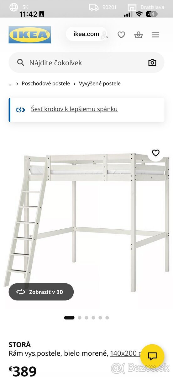 Vyvýšená posteľ- čierna - 3