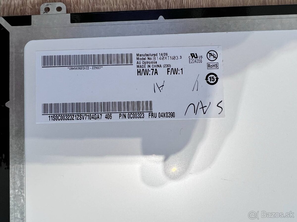 Predám obrazovku do notebooku 14"LED SLIM display 30pin. - 3