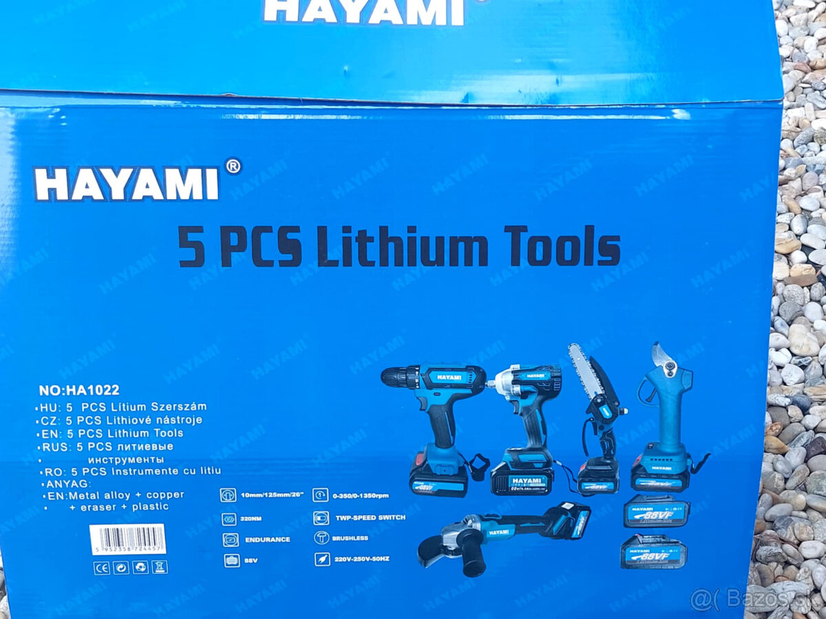 5-dielna akumulátorová sada náradia 2x aku - 3