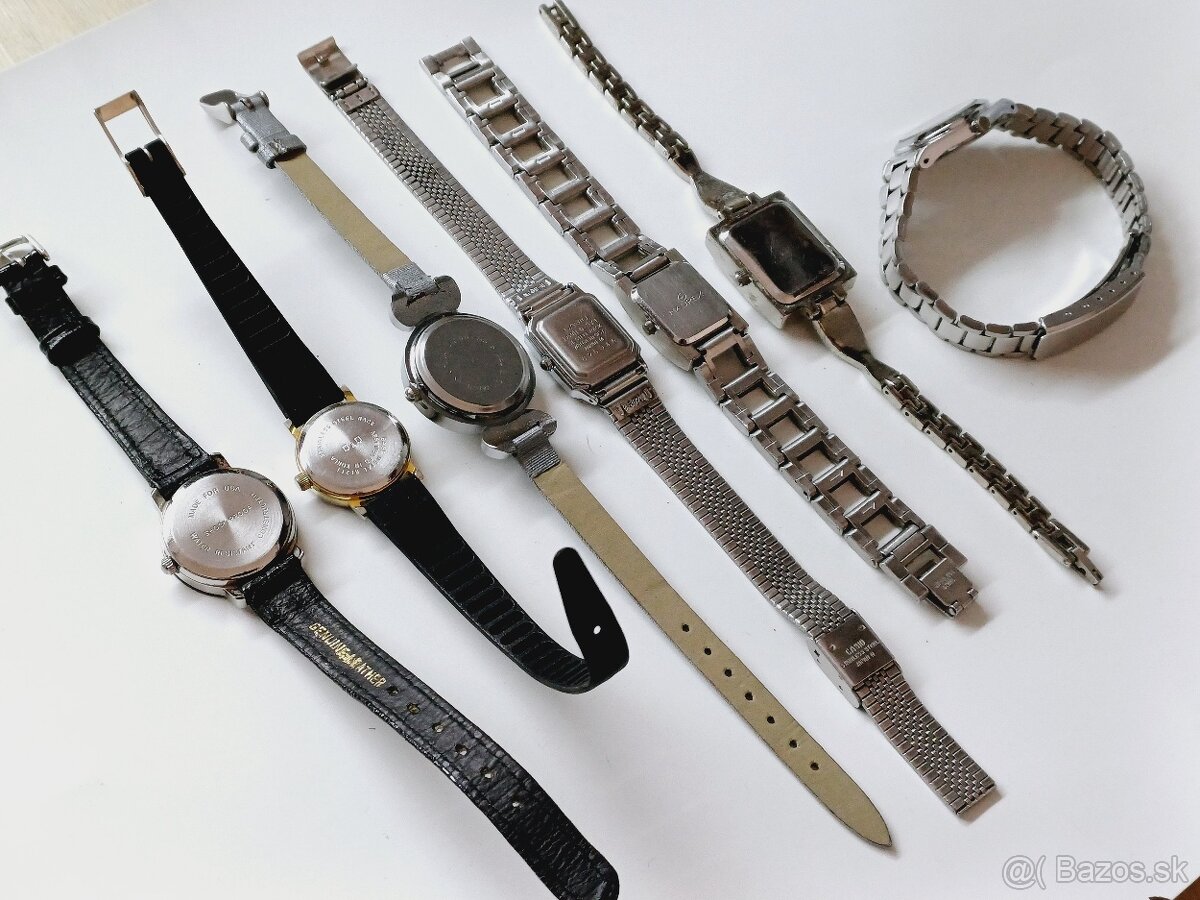 7 ks dámske hodinky, vložene nove baterie a su dobre funkčne - 3