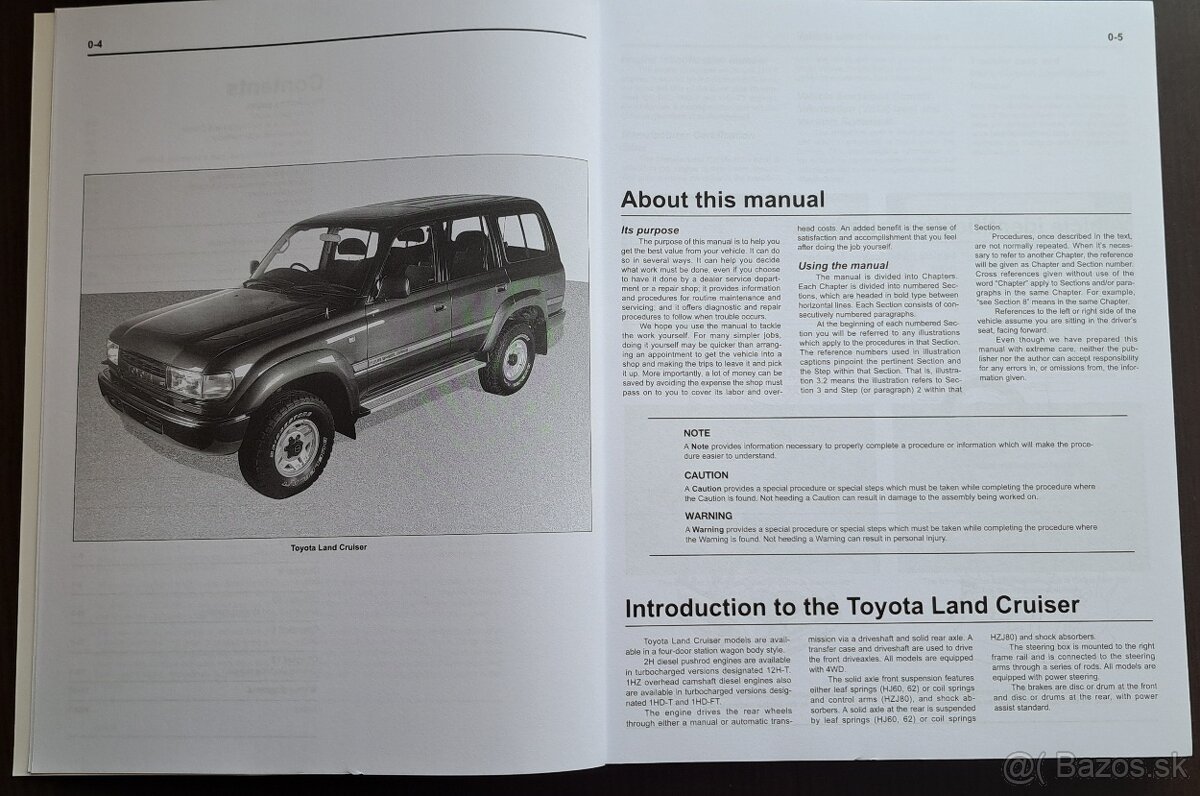 Toyota Landcruiser 60, 70, 80-Opravárenský manuál - 3