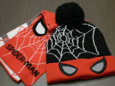 Spiderman detská čiapka so šálom - 3