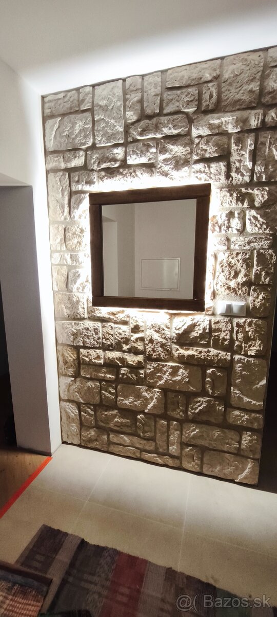 Predám LED zrkadlo v dubovom ráme - 3