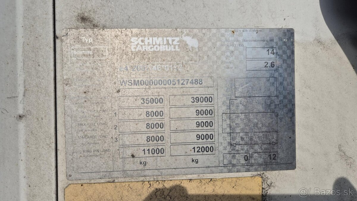 Prodám SCHMITZ CARGOBULL SKO 24/L - 13.4 FP60 COOL - mrazíre - 3