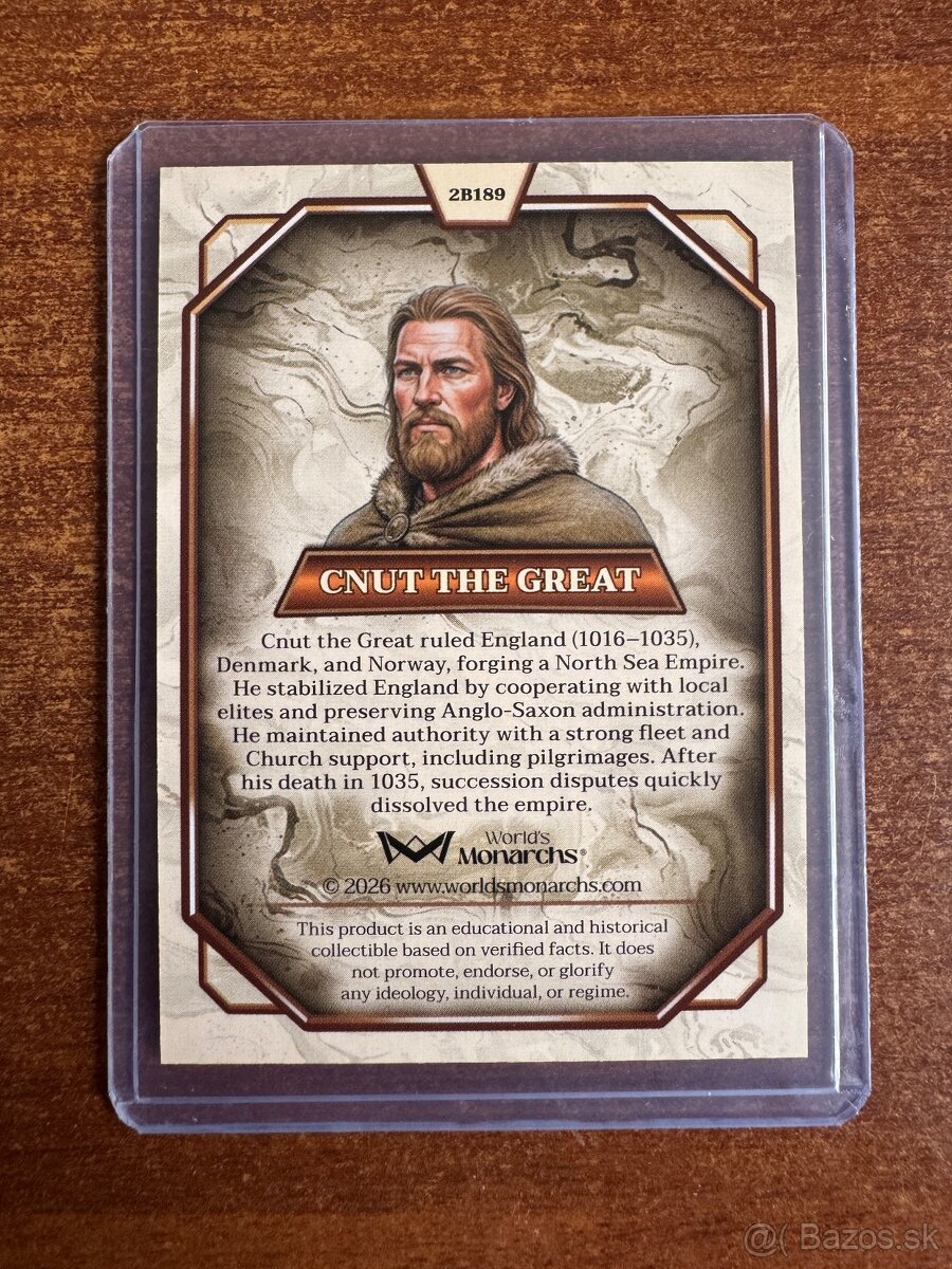 Cnut The Great /35 - World’s Monarchs Gold Parallel - 3