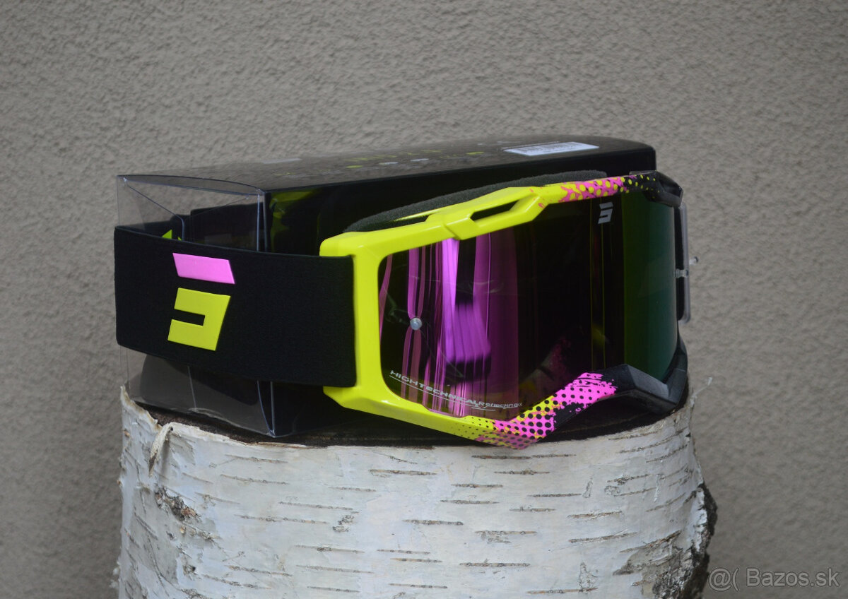 Predám sx mx atv shot okuliare žlto ružové zrka. sklo - 3