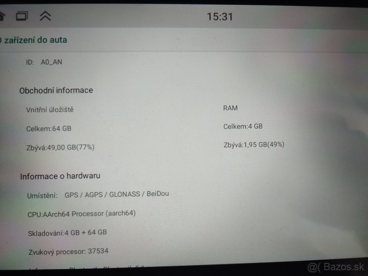 Predám 2Din 10 ´autorádio Android 15 Podofo A3454 - 3