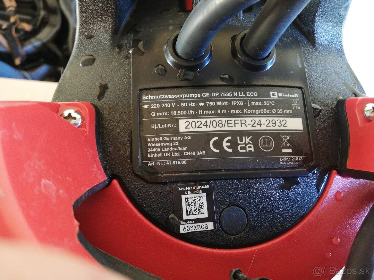 Kalové čerpadlo Einhell eco - 3