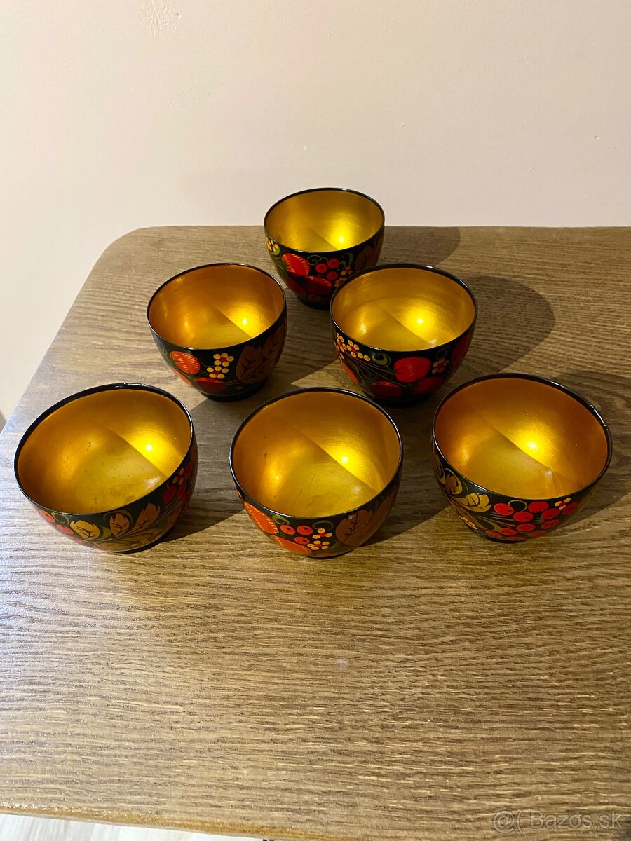 Drevené nádobky Chochloma - 3