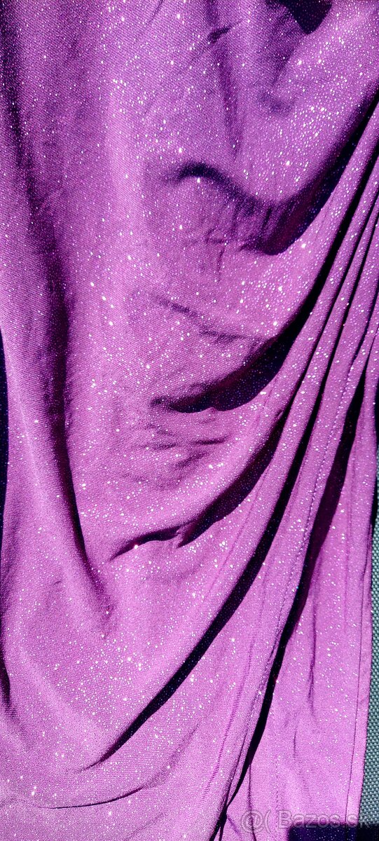 Fialové spoločenské šaty - 3