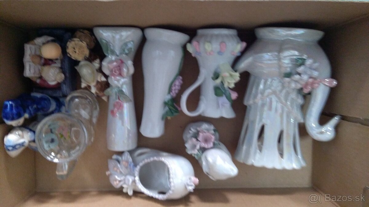 Predám keramické sošky a po striebrene jablko - 3