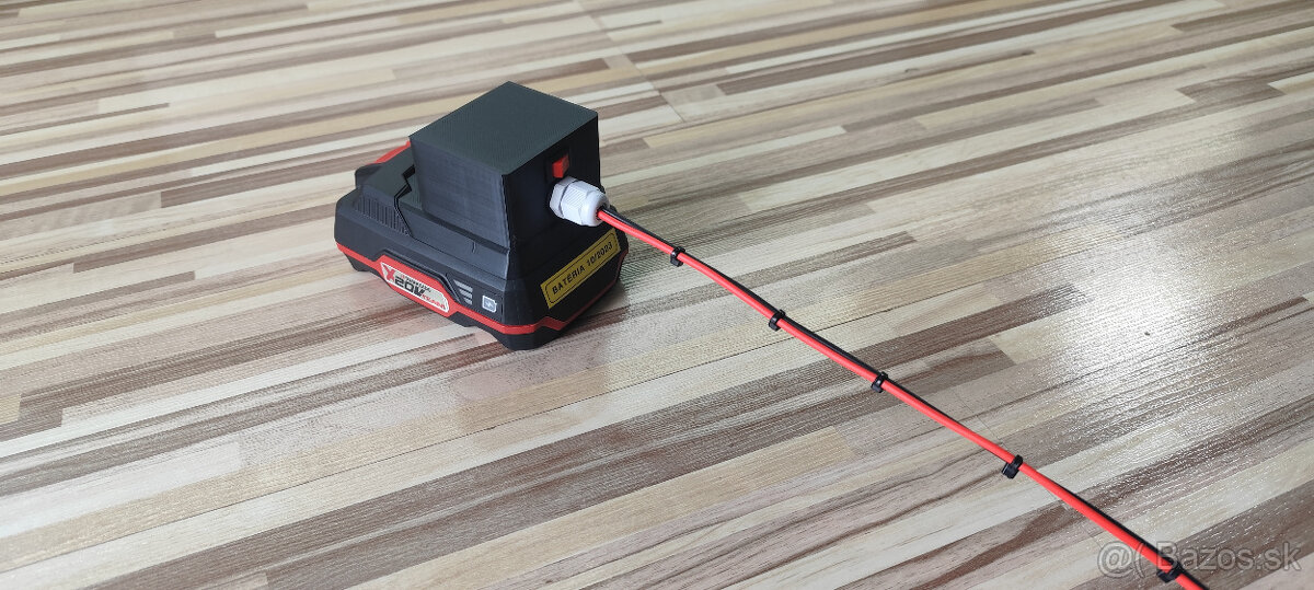 Adaptér batérie parkside 20V s voltmetrom + vypínač - 3