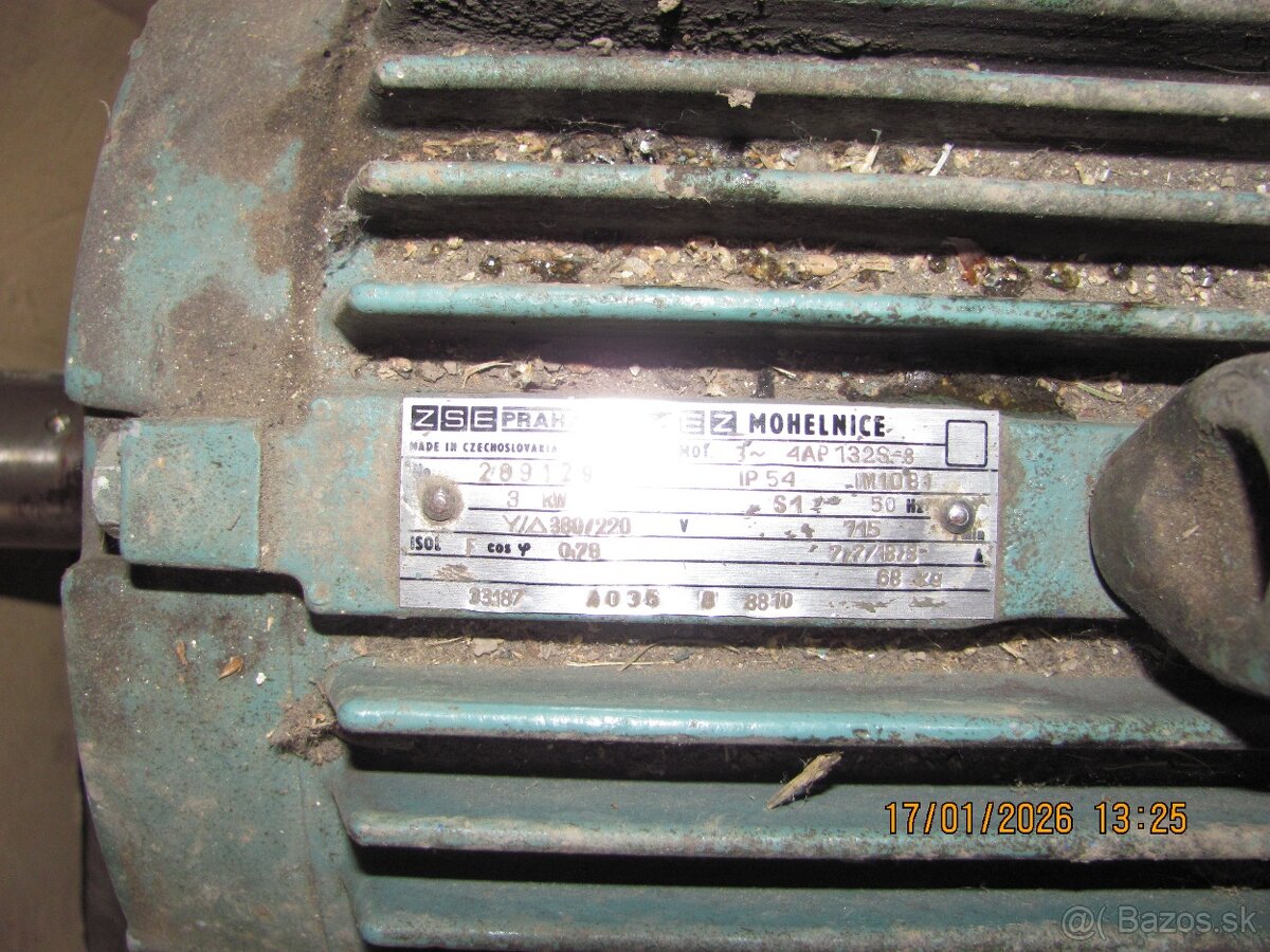 Elektromotor 3kW - 715ot./min - Hvezdový - 3