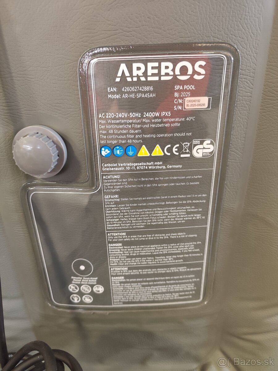 Vírivka Arebos 2400W - 3