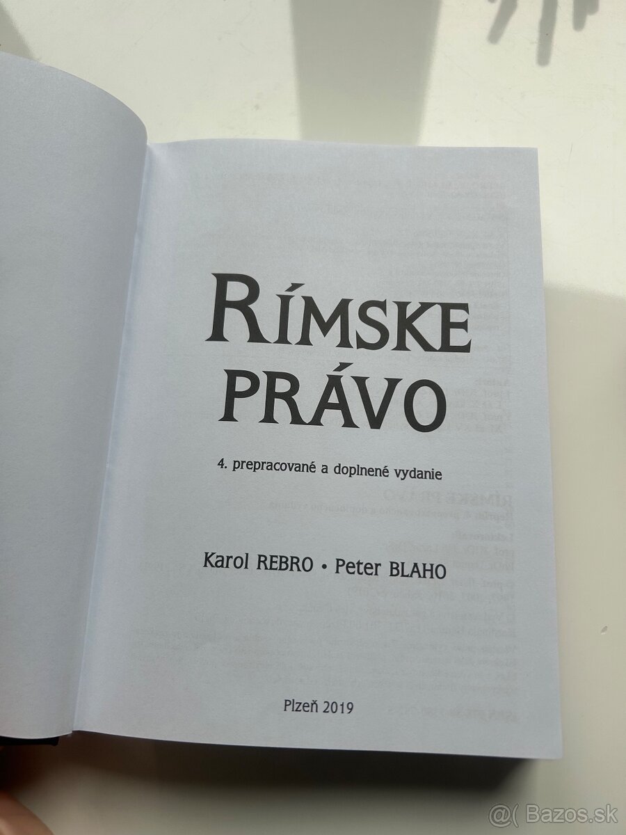 Rímske právo - Karol Rebro, Peter Blaho - 3