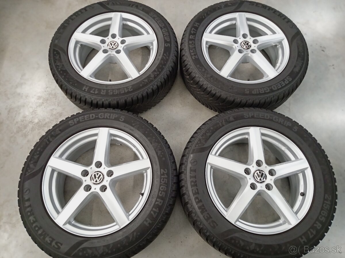 4ks zimne ALU 5x112 R17 6,5J ET38 DEZENT VW TIGUAN - 3