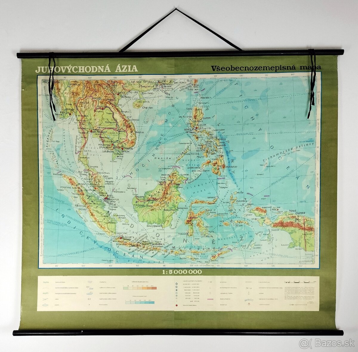 zemepisné školské nástenné mapy - staré učebné pomôcky - 3