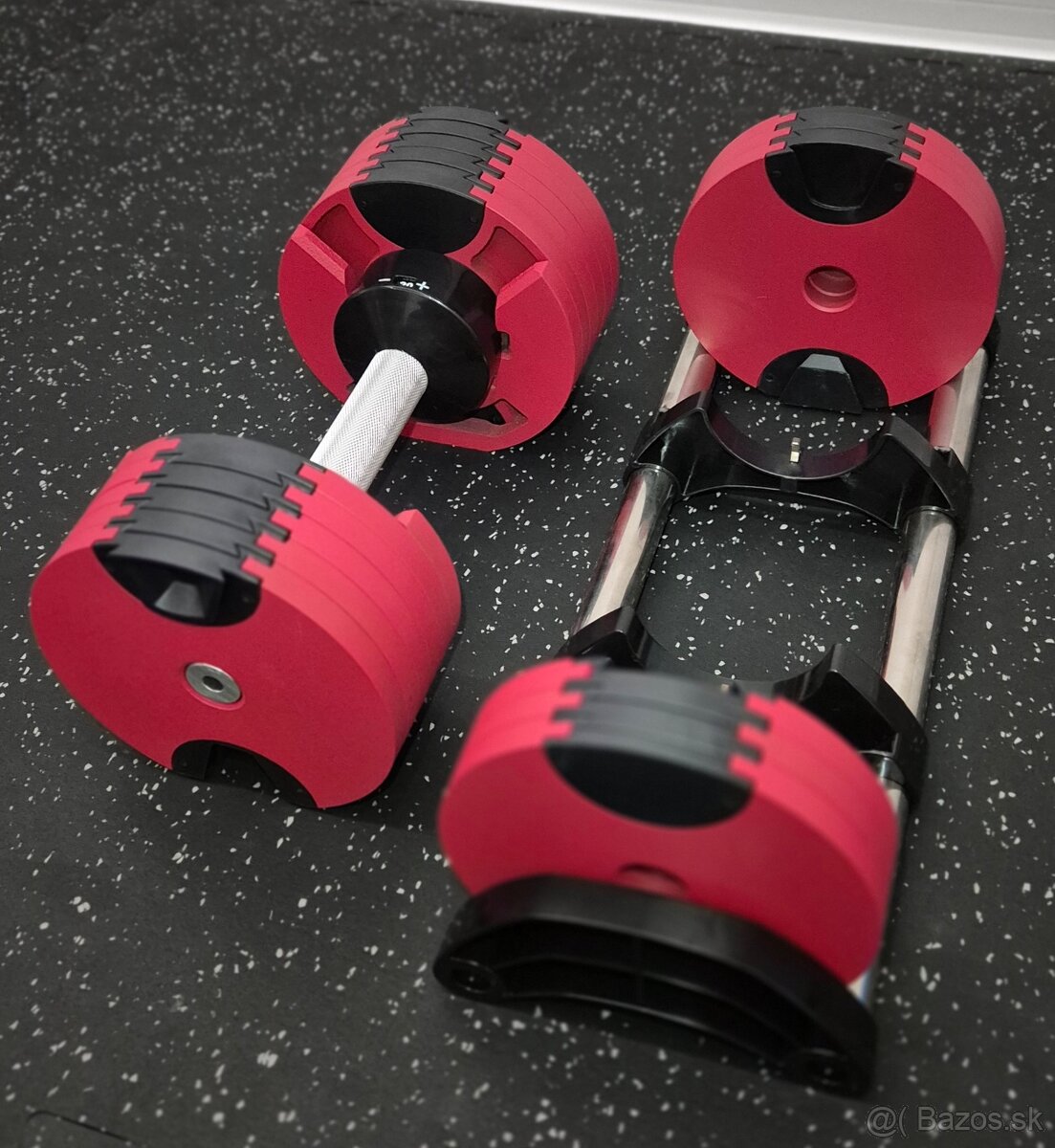 Nastaviteľné činky 2-32kg zmena po 2kg, red - 3