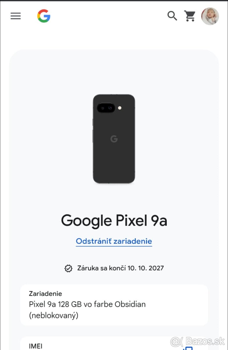 Predám google pixel 9a 8/128GB - 3