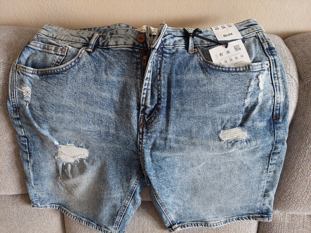 Pánske jeans kraťasy 36 - 3
