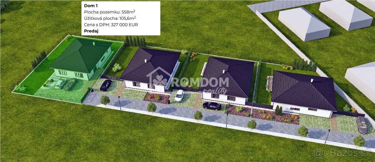 PREDAJ murovaný 4-izbový bungalov (dom 1), Láb, okr. Malacky - 3