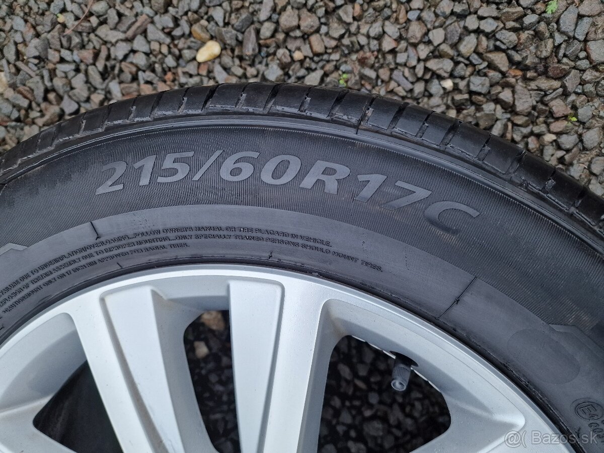 Alu disky 17"5×120 obute 215/60R17 VW T5 T6 - 3