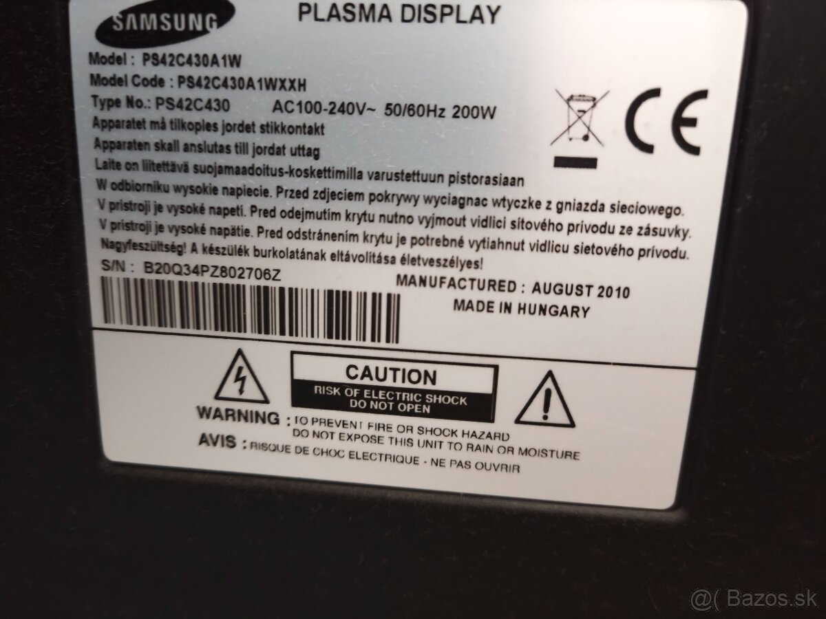 Predám plazmovy TV Samsung - 3