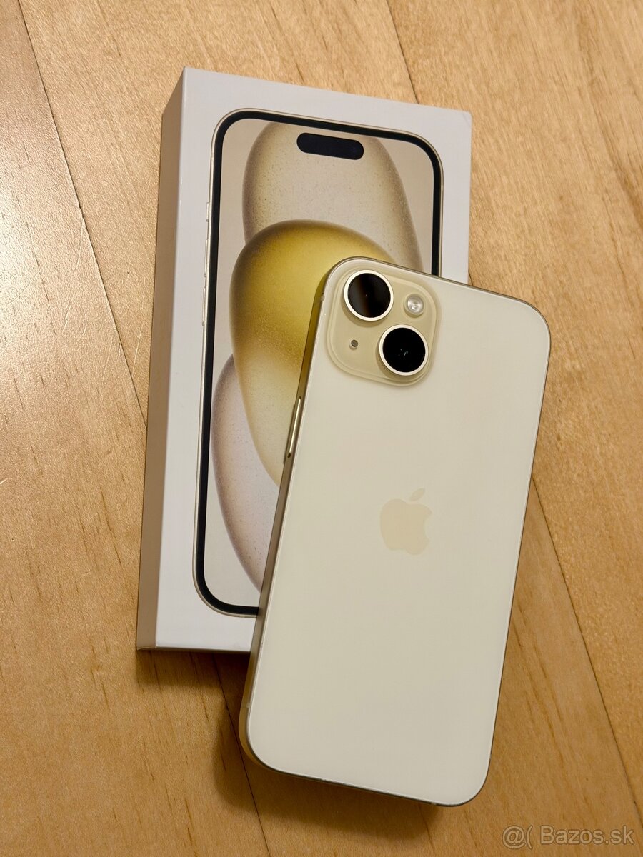 iPhone 15 Yellow BATERIE 100% TOP - 3