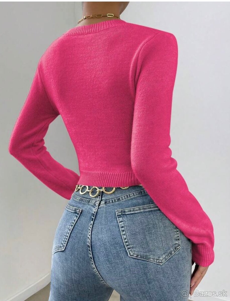 NOvé cropp magentové tričko - 3