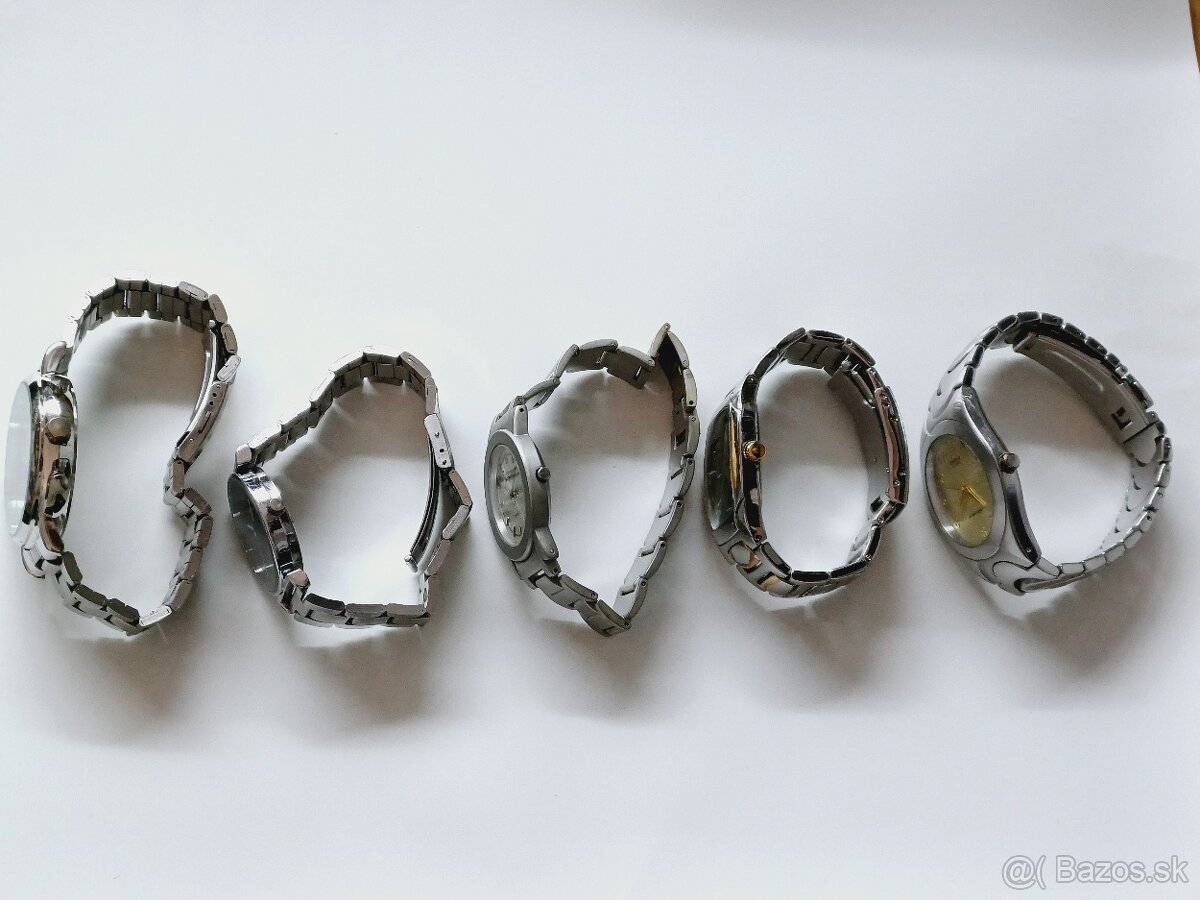 5 ks pánske hodinky, nove baterie a dobre funkčne - 3