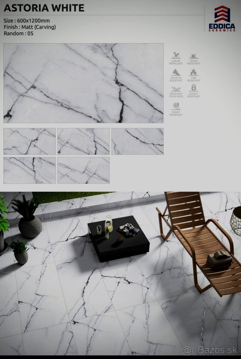 Mramorový matný obklad - 3