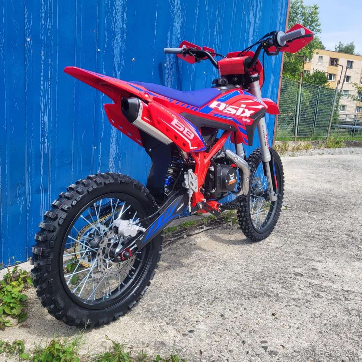 Pitbike 125cc ASIX XB-68 19/16 E-START červeno/modrá