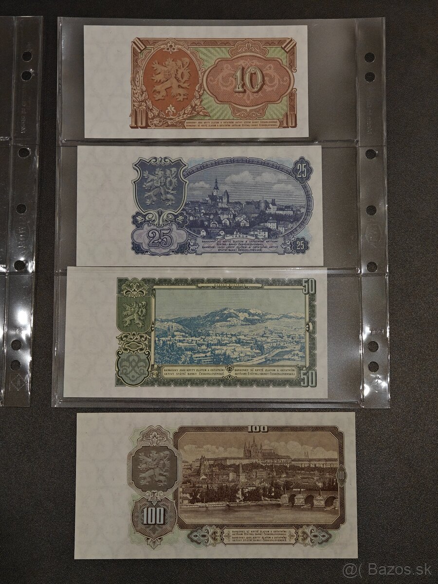 Československé bankovky 1953 komplet 7ks UNC - 3