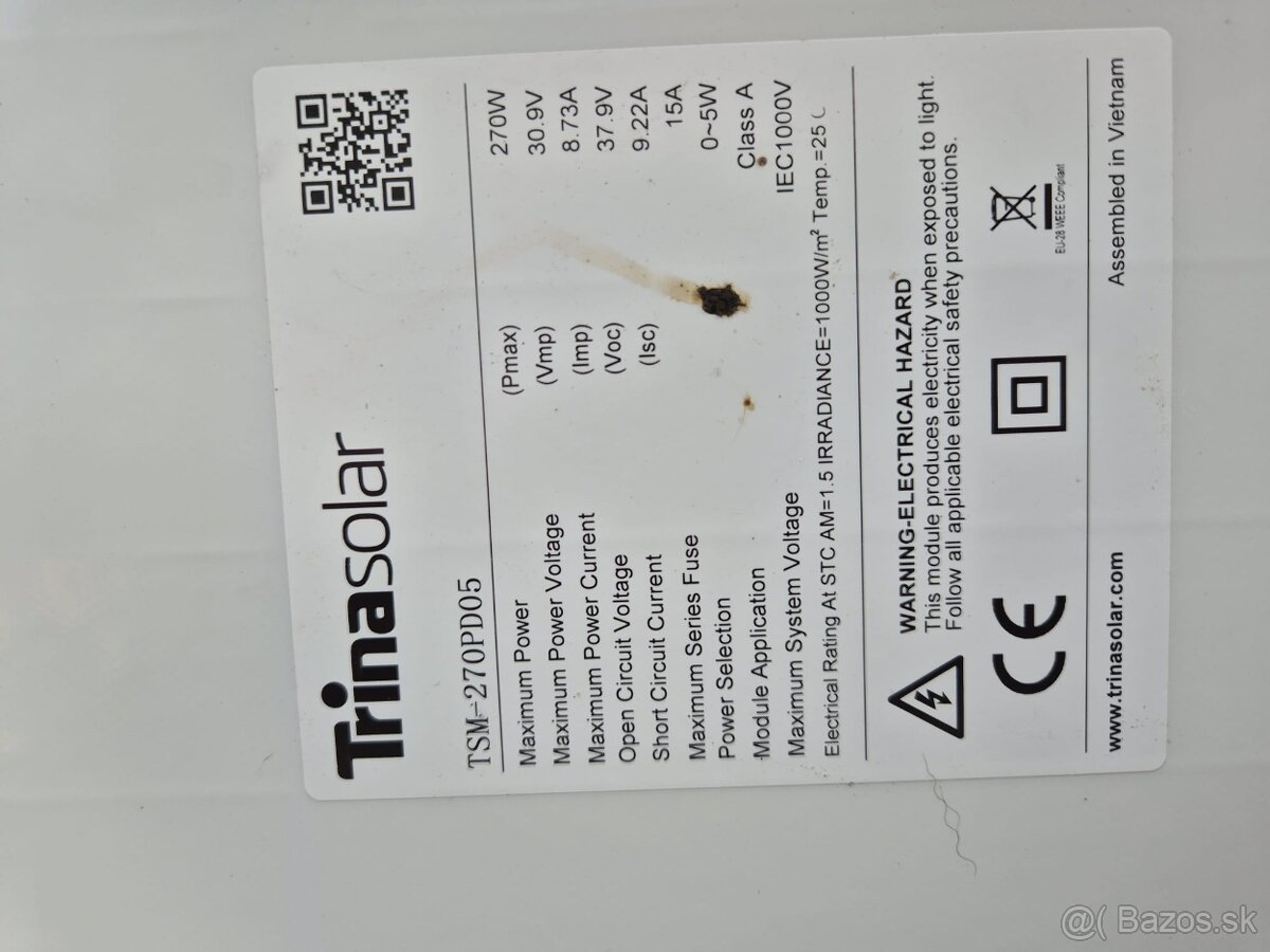 Fotovoltalicke panely 270w - 3