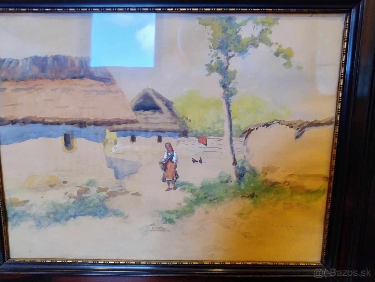 Antal Neogrády akvarel za sklom - 3