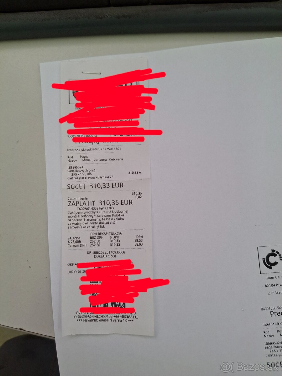 Listove pružiny pera zadne Caddy - 3