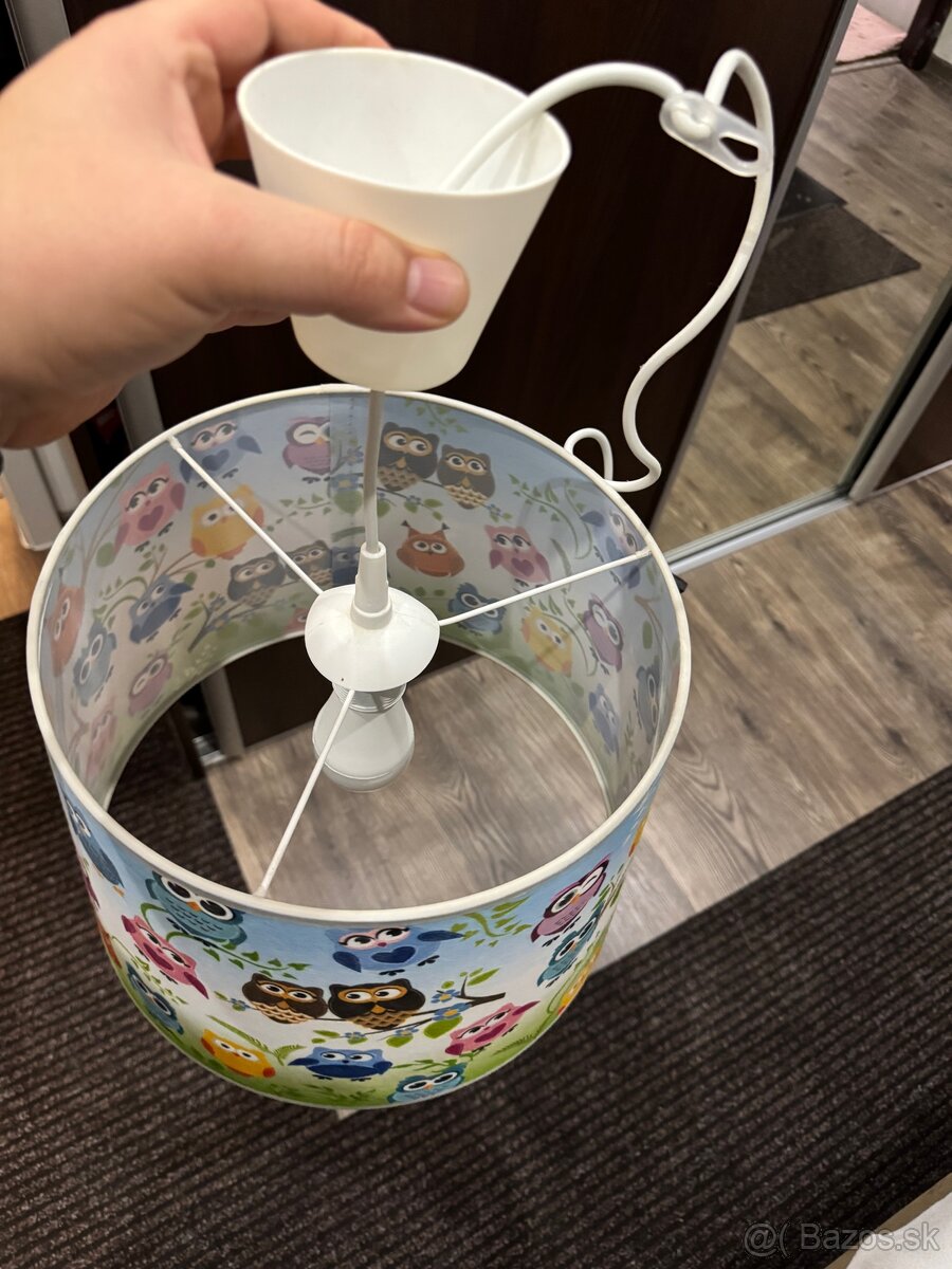 Detský stropný závesný luster so sovičkami - 3