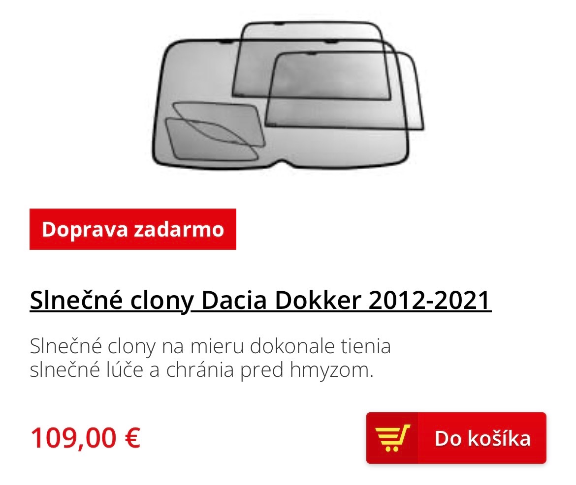 Dacia dokker fólie slnečné clony - 3