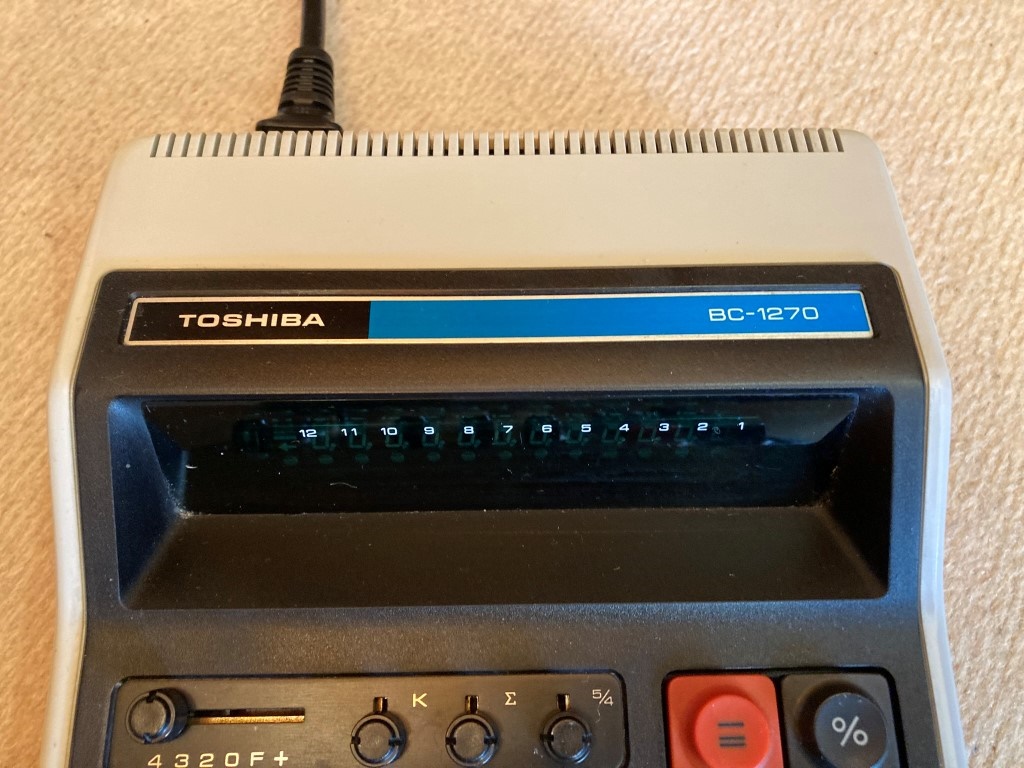 Stolná kalkulačka Toshiba BC-1270 retro 70. roky - 3