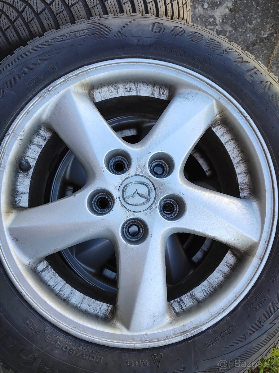 Hliníkové disky 5x114,3 R16 so zimnými pneu na Mazda3 - 3