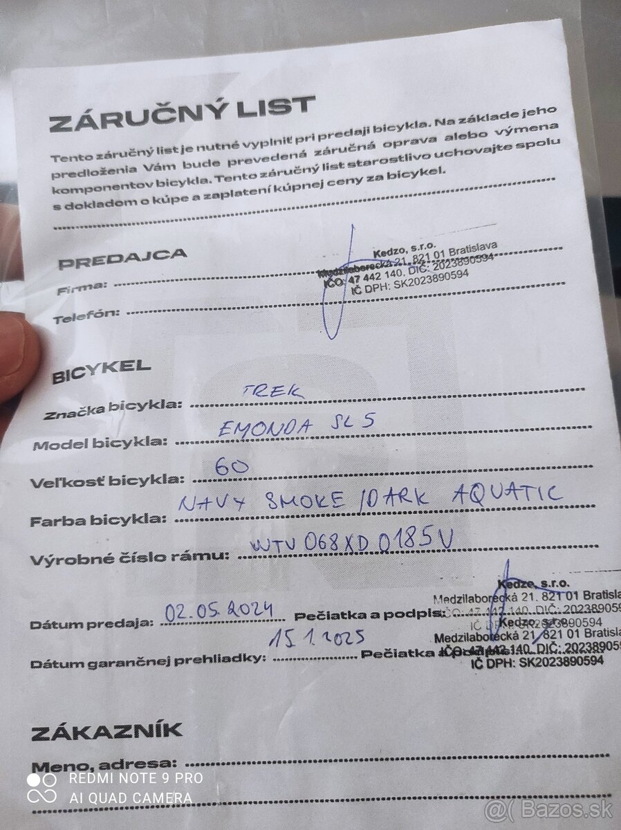 Predám Trek Emonda SL5 - 3