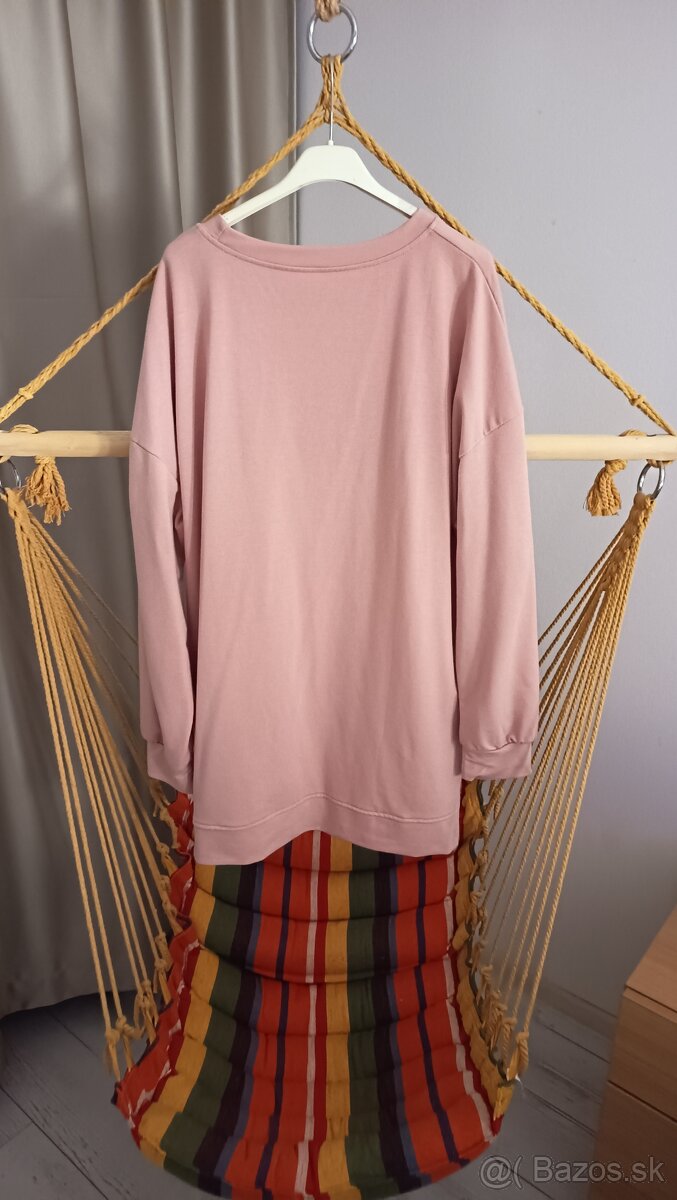 Dámska mikina nová XXL ružová - 3