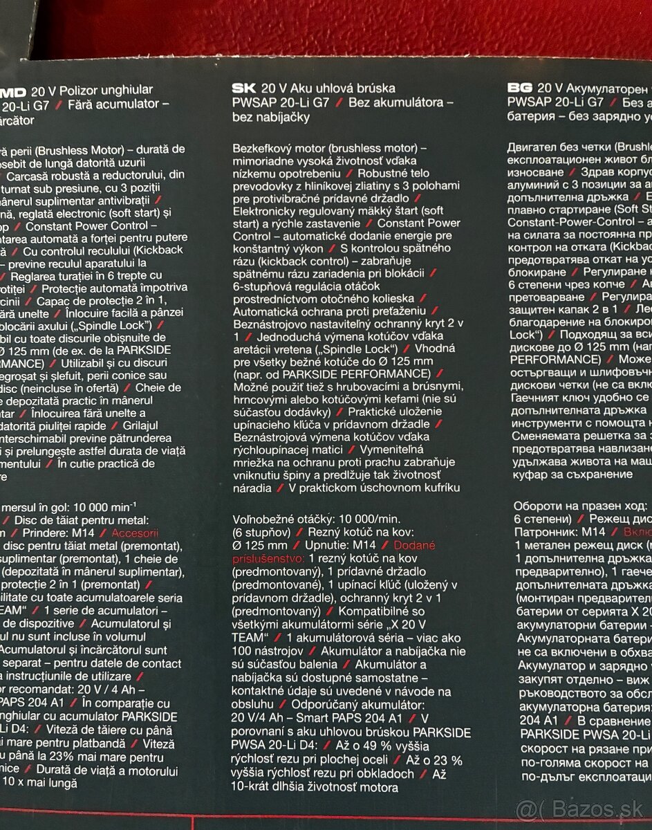 Uhlová brúska Parkside Performance - 3