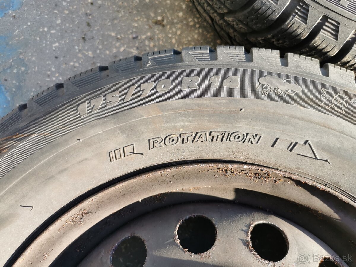 Plechové disky 4x100 + zimné pneumatiky - 3