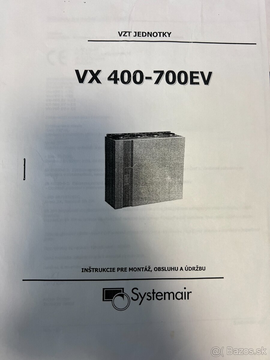Vetracia jednotka - Villavent - VX 400 - 700EV - 3